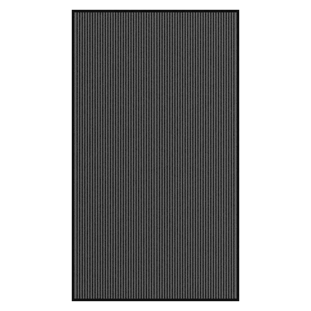 Deurmat 115x200 cm streep zwart en grijs