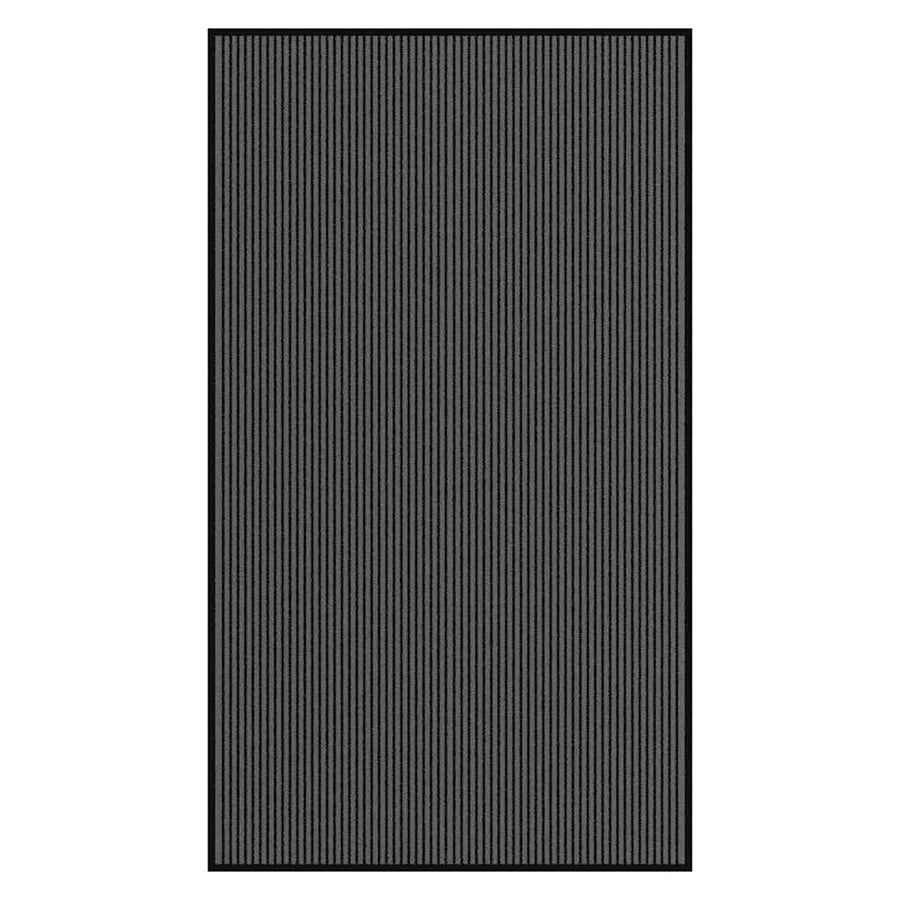 Deurmat 115x200 cm streep zwart en grijs