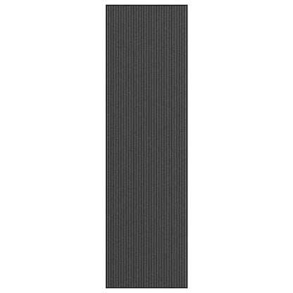 Deurmat 115x400 cm gestreept 115x400 cm zwart en grijs