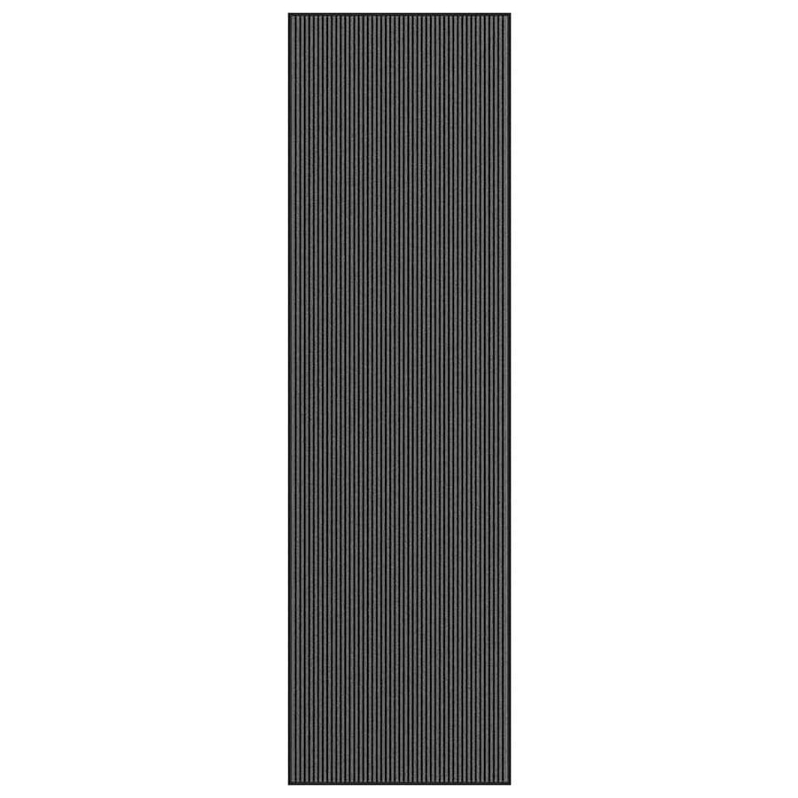Deurmat 115x400 cm gestreept 115x400 cm zwart en grijs