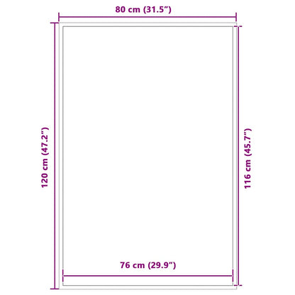Deurmat 80x120 cm zwart