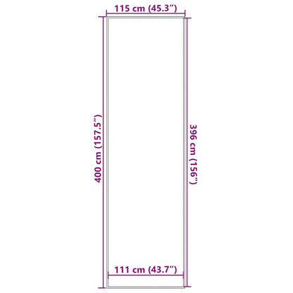 Deurmat 115x400 cm zwart