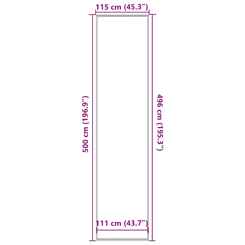 Deurmat 115x500 cm zwart