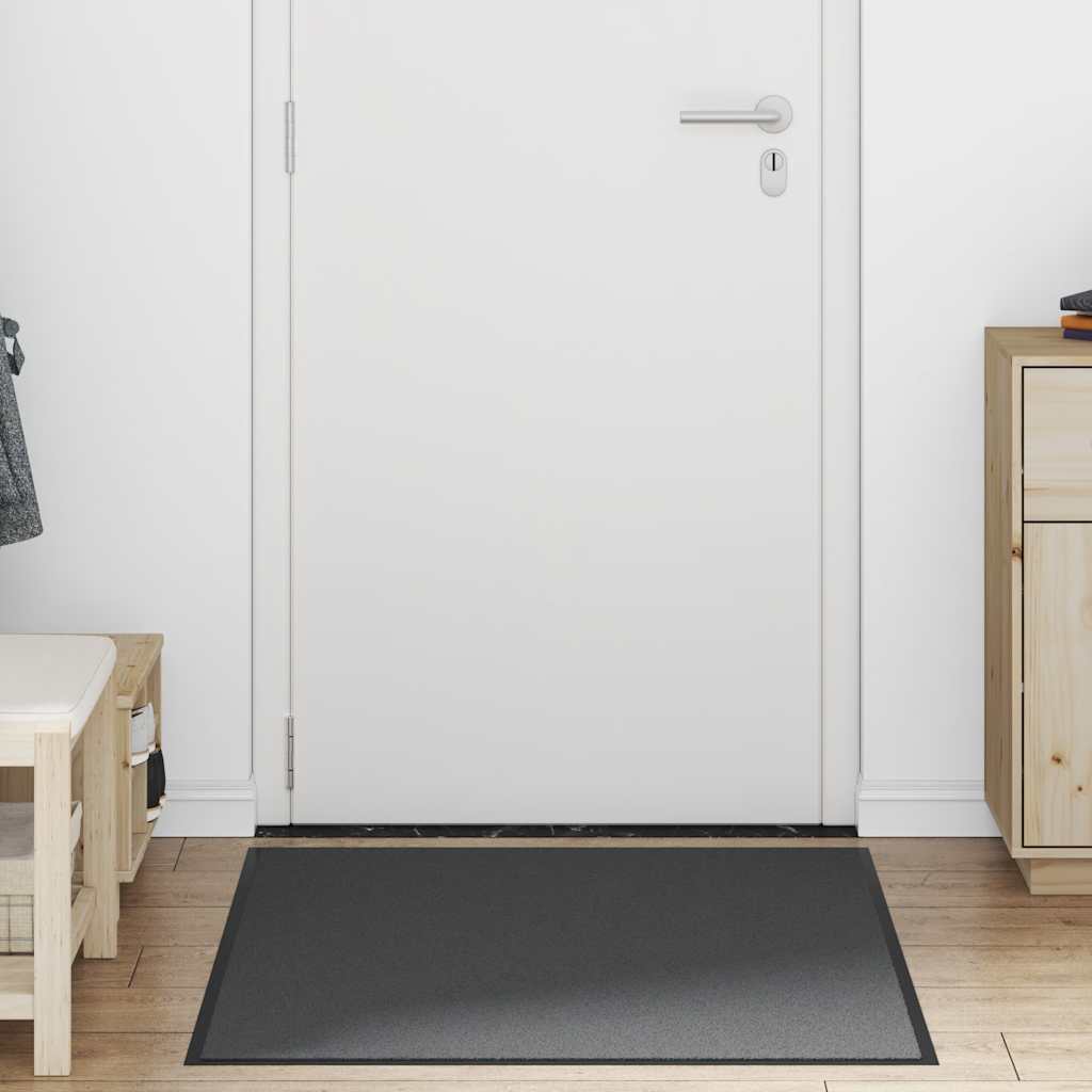 Deurmat 90x120 cm antracietkleurig