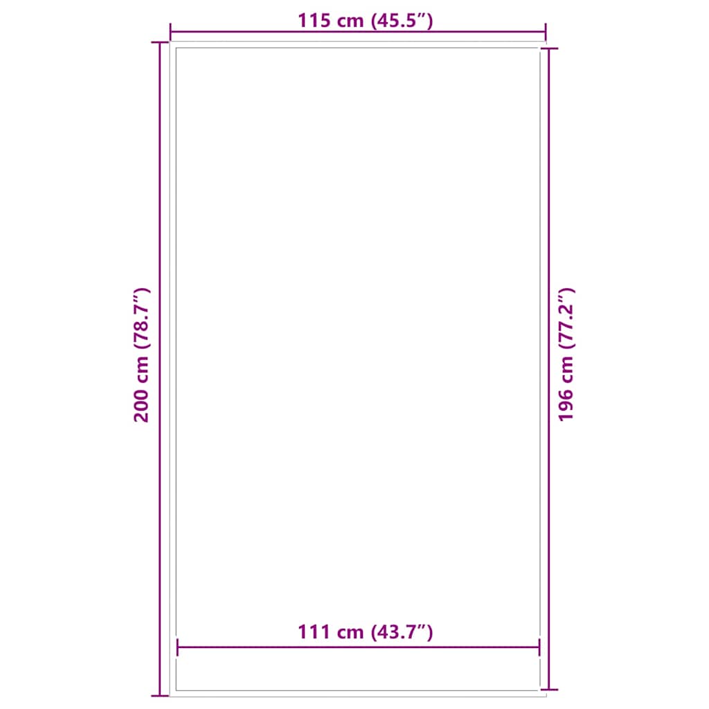 Deurmat Kleurig 115 x 200 cm