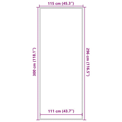 Deurmat 115x300 cm antracietkleurig
