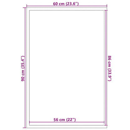 Deurmat 60x90 cm bruin