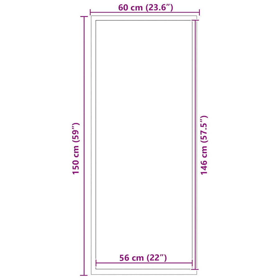 Deurmat 60x150 cm bruin
