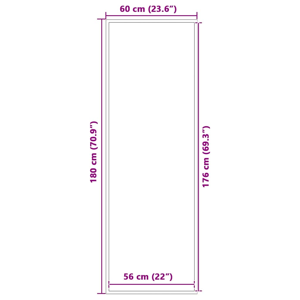 Deurmat 60x180 cm bruin