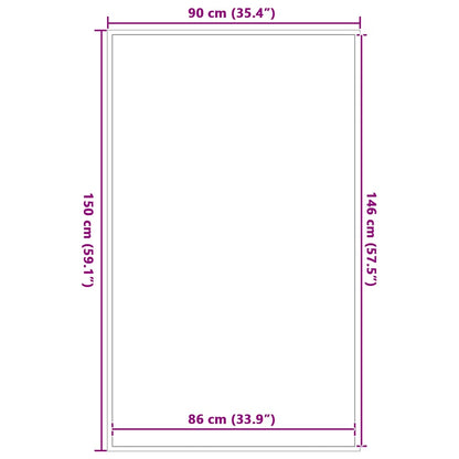 Deurmat 90x150 cm bruin