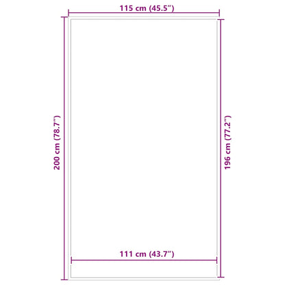 Deurmat 115x200 cm bruin
