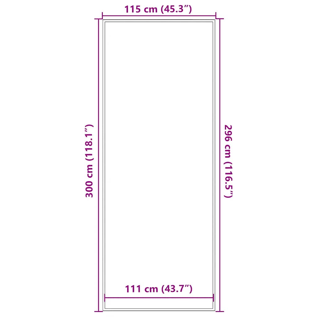 Deurmat 115 x 300 cm