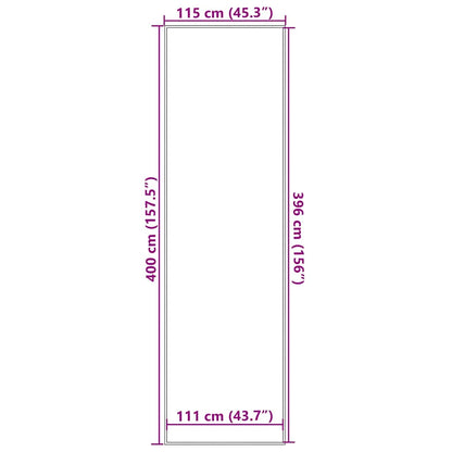 Deurmat 115x400 cm bruin