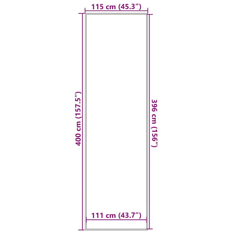 Deurmat 115x400 cm bruin