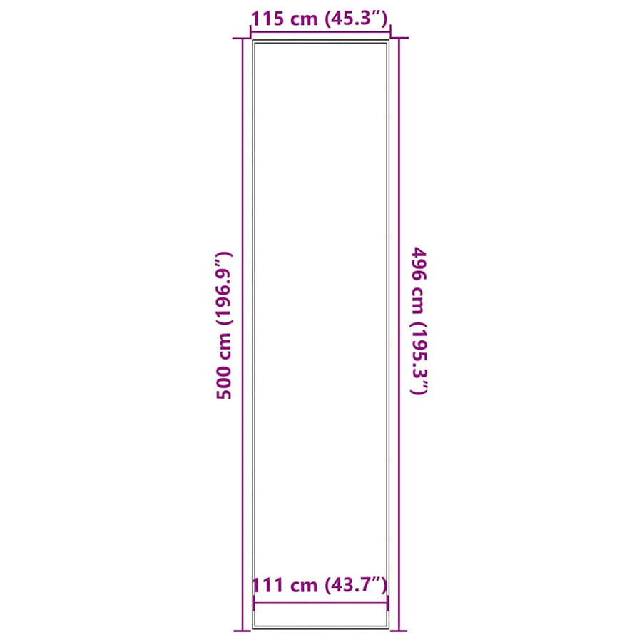 Deurmat 115x500 cm bruin