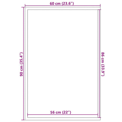 Deurmat 60x90 cm grijs