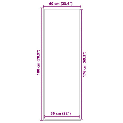 Deurmat 60x180 cm grijs