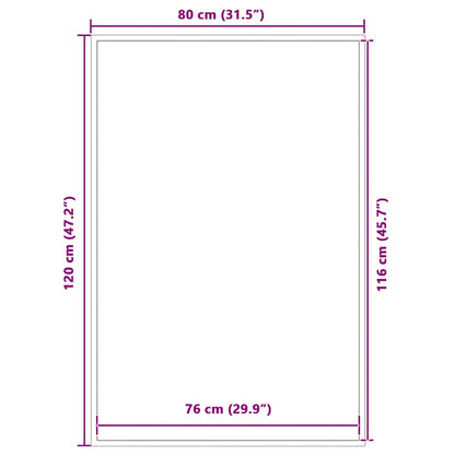 Deurmat 80x120 cm grijs
