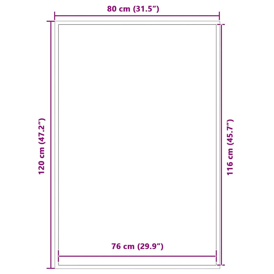 Deurmat 80x120 cm grijs