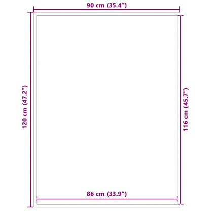 Deurmat 90x120 cm grijs