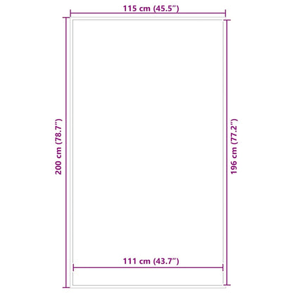 Deurmat 115x200 cm grijs