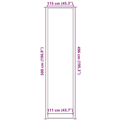 Deurmat 115x500 cm grijs