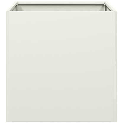 Plantenbak 40x40x40 cm koudgewalst staal wit