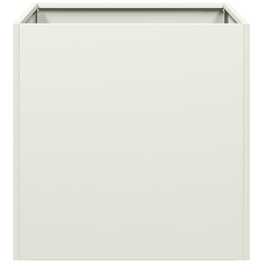 Plantenbak 40x40x40 cm koudgewalst staal wit