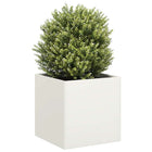 Planter 40x40x40 cm cold rolled steel white