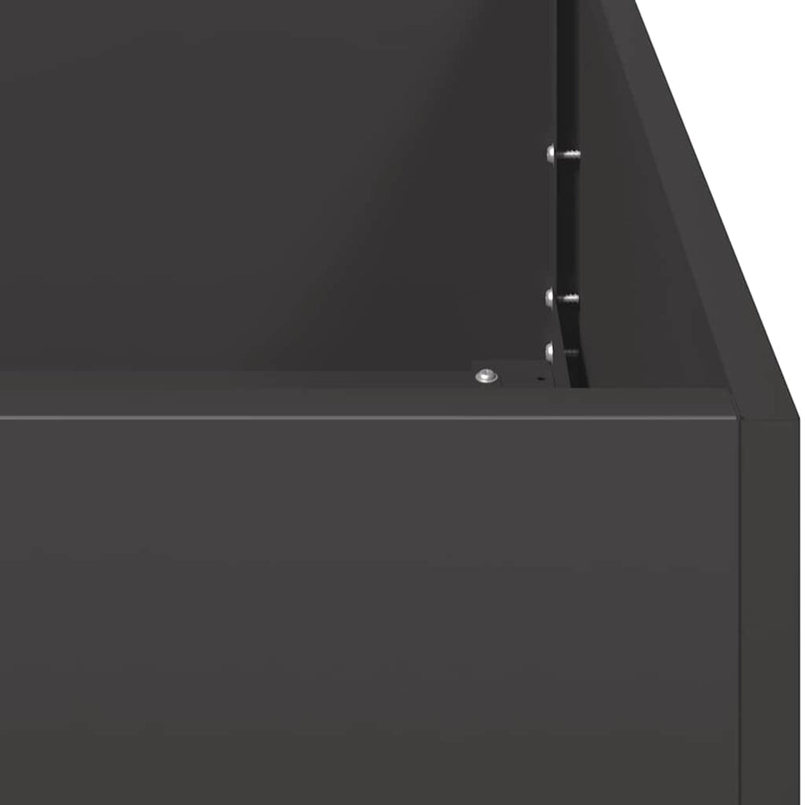 Plantenbak 80x40x40 cm koudgewalst staal zwart