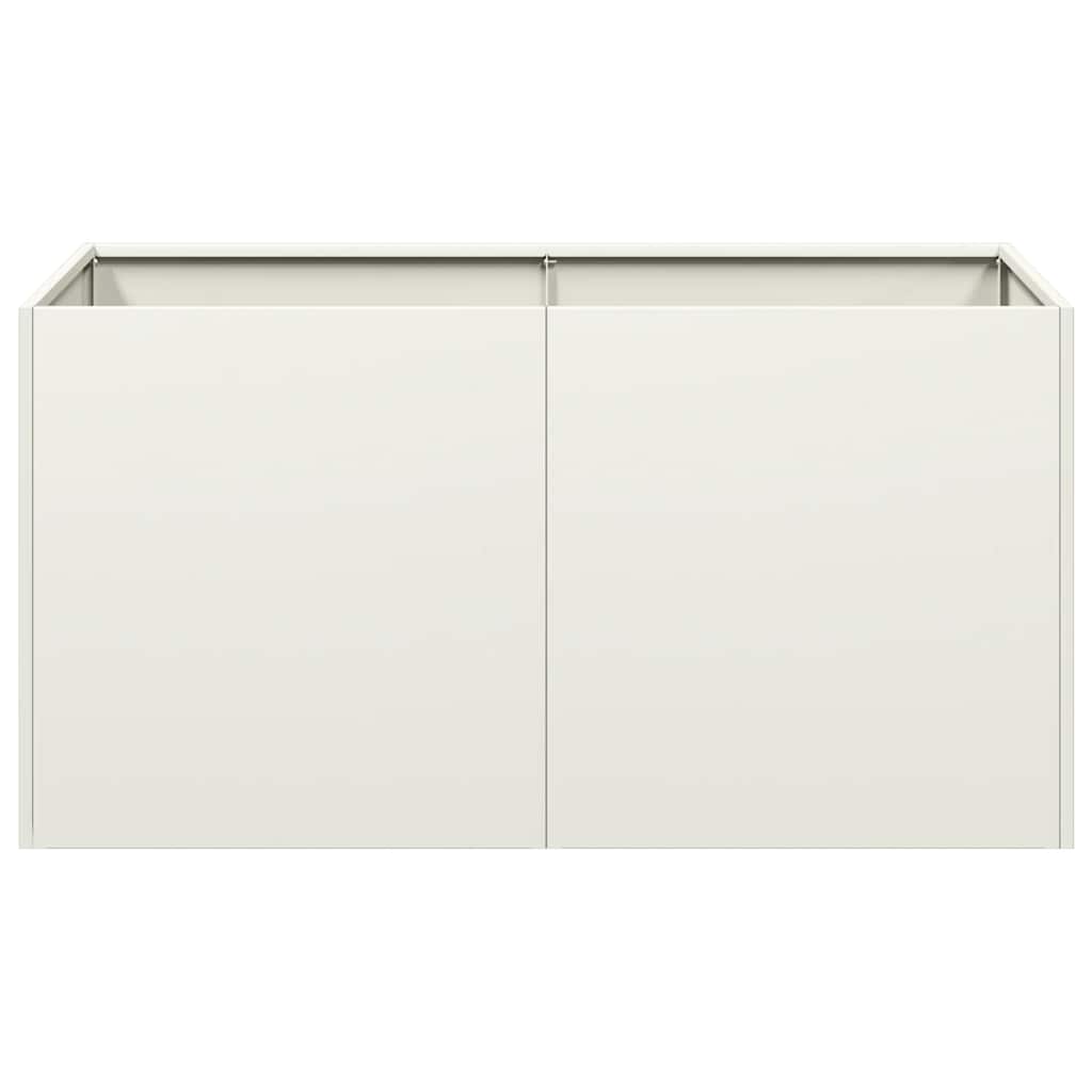 Plantenbak 80x40x40 cm koudgewalst staal wit