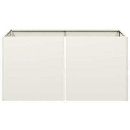 Plantenbak 80x40x40 cm koudgewalst staal wit