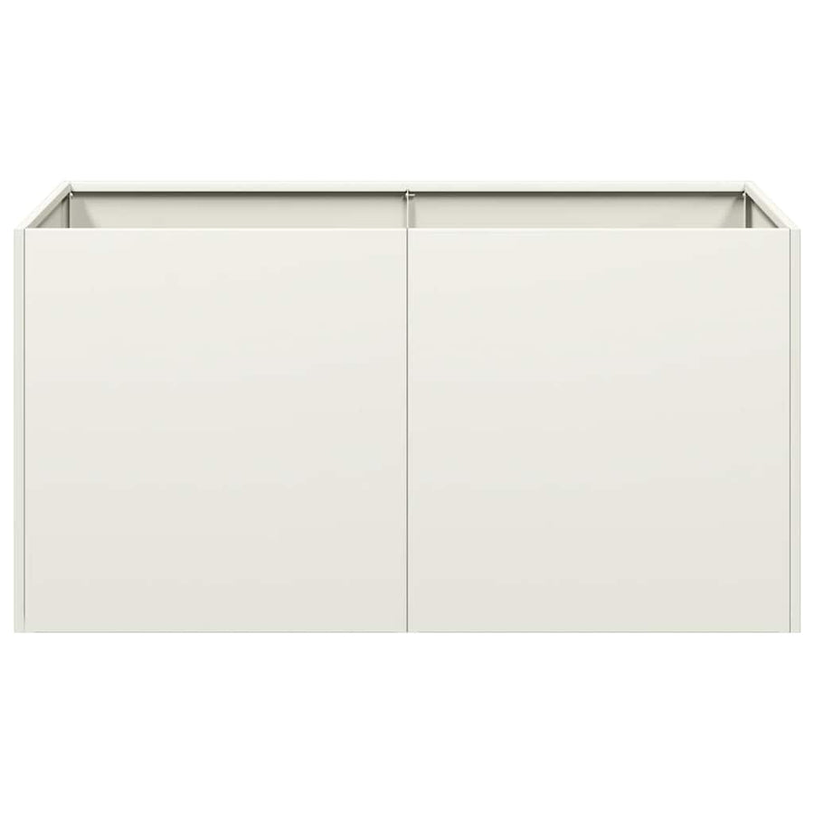 Plantenbak 80x40x40 cm koudgewalst staal wit