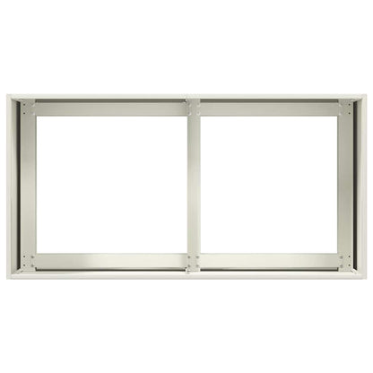 Plantenbak 80x40x40 cm koudgewalst staal wit