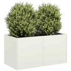 Plantenbak 80x40x40 cm staal wit