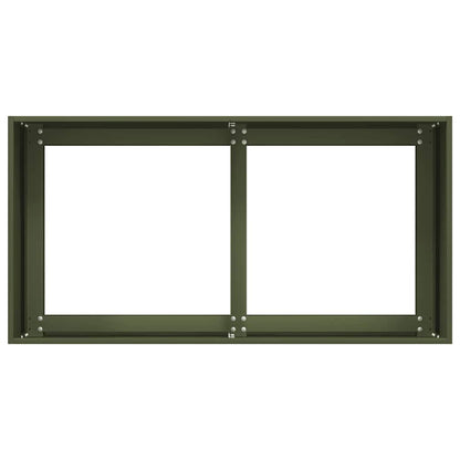 Plantenbak 80x40x40 cm koudgewalst staal olijfgroen