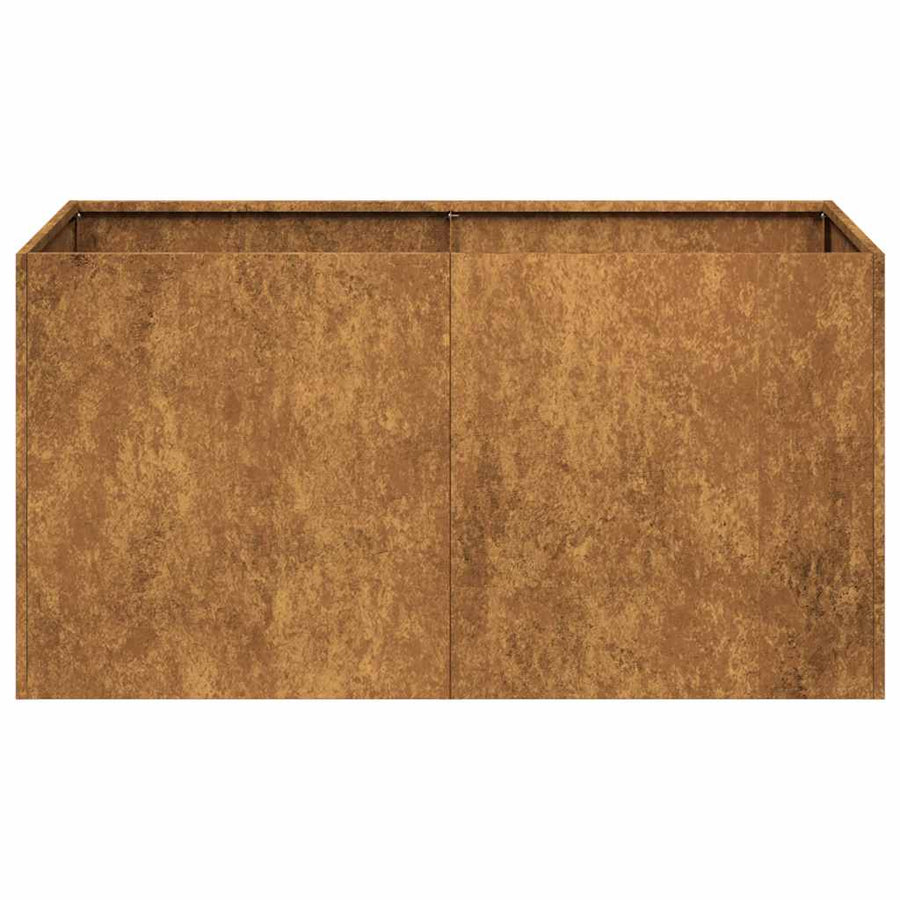 Plantenbak roestig 80x40x40 cm weervast staal