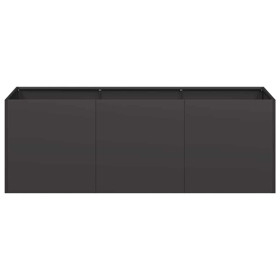 Plantenbak 120x40x40 cm koudgewalst staal zwart