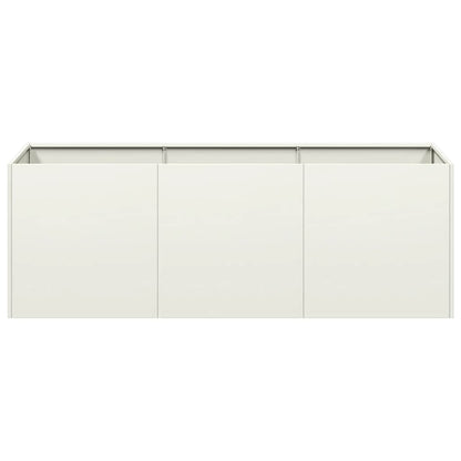 Plantenbak 120x40x40 cm koudgewalst staal wit