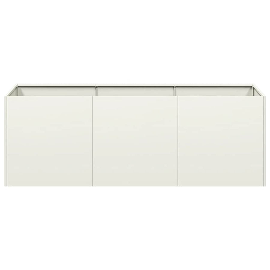 Plantenbak 120x40x40 cm koudgewalst staal wit