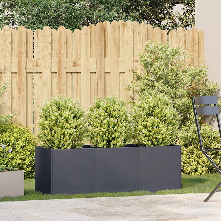 Plantenbak 120x40x40 cm koudgewalst staal antracietkleurig