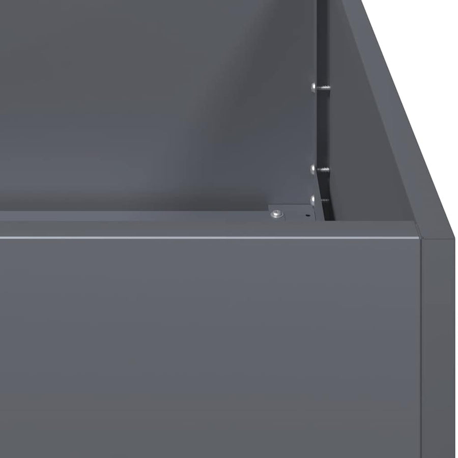 Plantenbak 120x40x40 cm koudgewalst staal antracietkleurig
