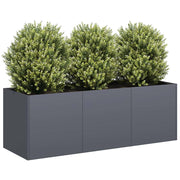 Plantenbak 120x40x40 cm staal antraciet