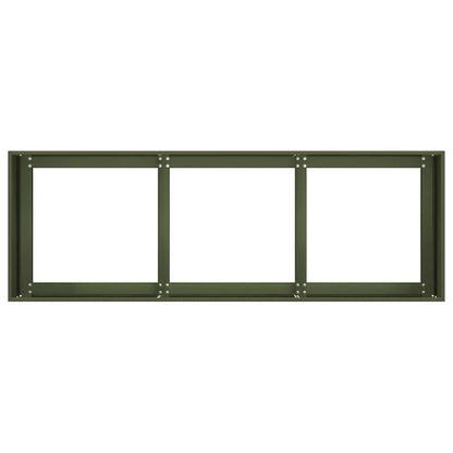 Plantenbak 120x40x40 cm koudgewalst staal olijfgroen