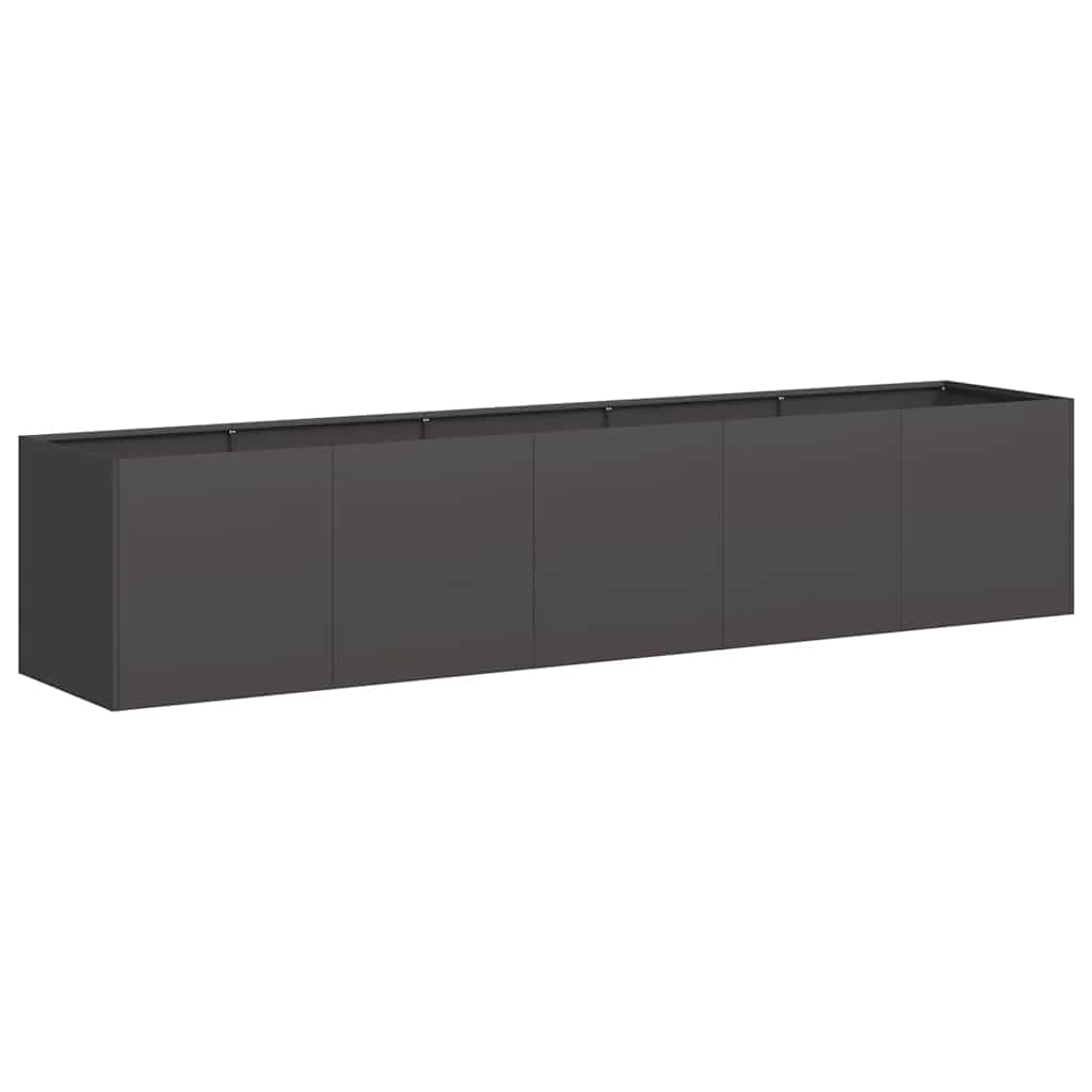 Plantenbak 200x40x40 cm koudgewalst staal zwart