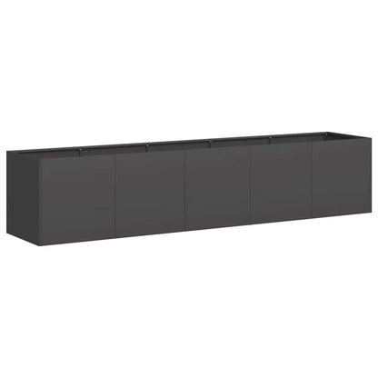 Plantenbak 200x40x40 cm koudgewalst staal zwart