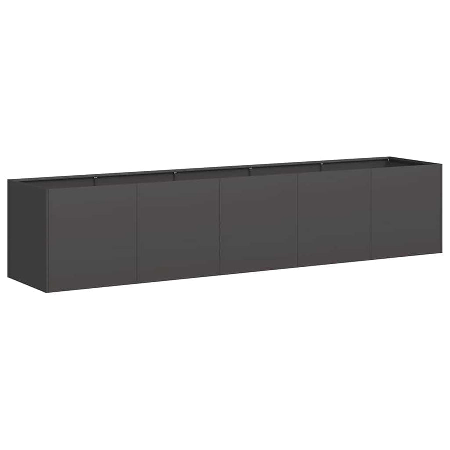 Plantenbak 200x40x40 cm koudgewalst staal zwart