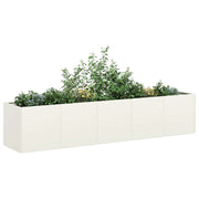 Plantenbak 40x40x40 cm koudgewalst staal wit