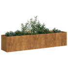 Rusty Planter 200x40x40 cm Weatherproof Steel