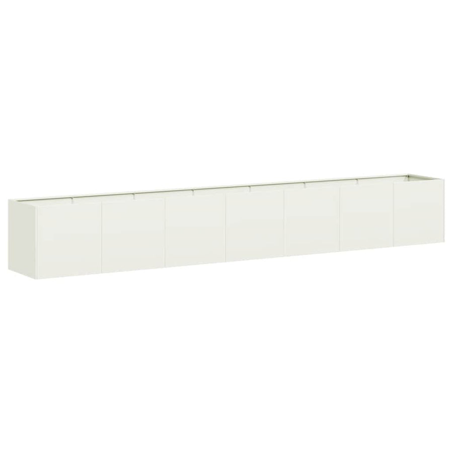 Plantenbak 280x40x40 cm koudgewalst staal wit